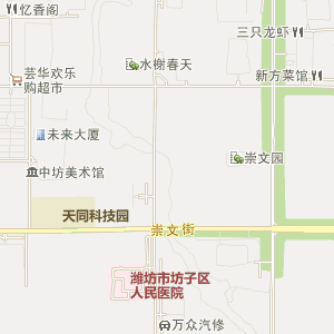 潍坊地图 潍坊市区县级行政机关 潍坊市坊子区发展计划局