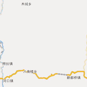 甘孜藏族自治州交通线路地图