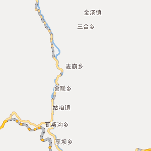 甘孜藏族自治州交通线路地图