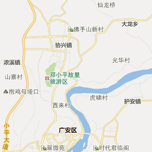 广安市医疗交通线路地图