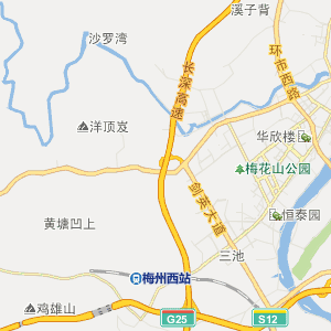 梅州市生活交通线路地图