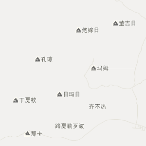 阿里地区日土县行政地图