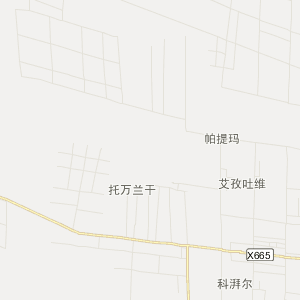 和田地区策勒县地图