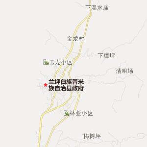怒江傈僳族自治州兰坪白族普米族自治县地图