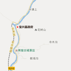 雅安市宝兴县地图