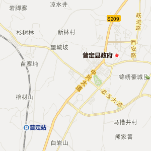 安顺市普定县地图