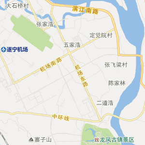 遂宁市船山区行政地图