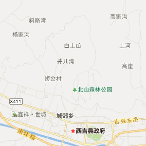 固原市西吉县地理地图