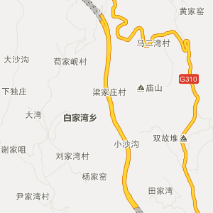 天水市甘谷县地图