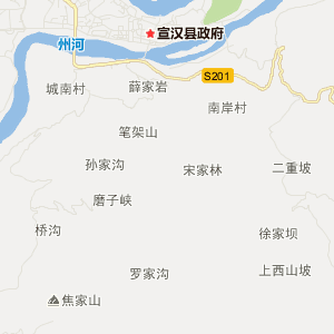 达州市宣汉县地图