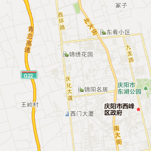 庆阳市西峰区行政地图