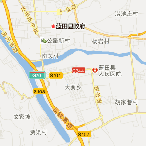 西安市蓝田县地图