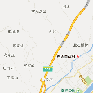 三门峡市卢氏县行政地图