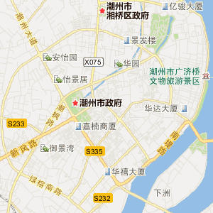 潮州市湘桥区行政地图