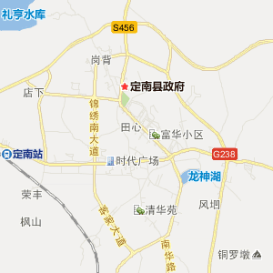 赣州市定南县行政地图