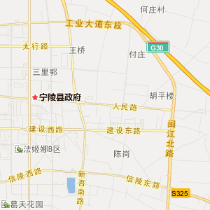商丘市宁陵县行政地图