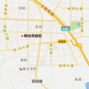 滁州市明光市地图