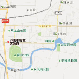 济南市钢城区地图