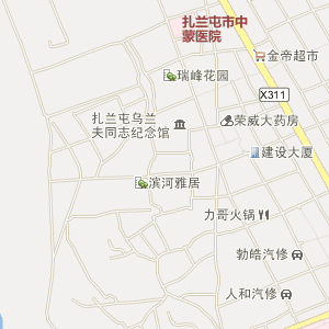 扎兰屯市区街景地图图片