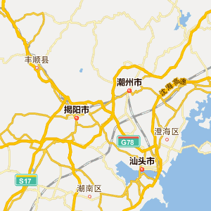 广东省 汕头市行政地图