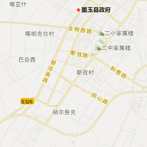 和田地区墨玉县地图