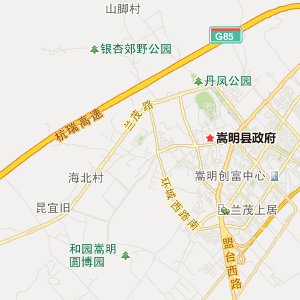 昆明市嵩明县地图