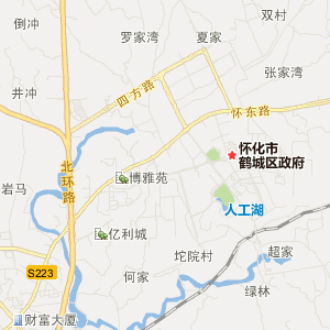 怀化鹤城区详细地图图片