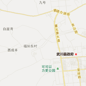 呼和浩特市武川县地理地图