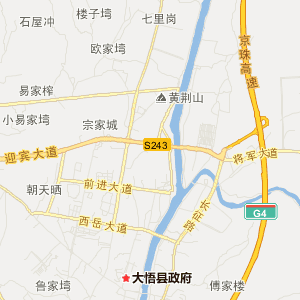 孝感市大悟县地图