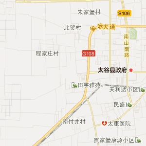 晋中市太谷区地理地图