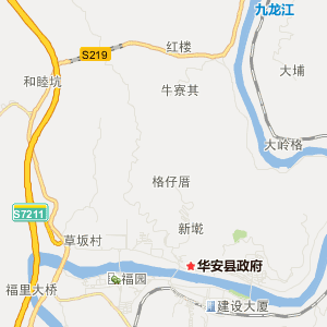 漳州市华安县地理地图