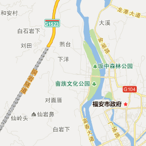 福安东百城地图图片