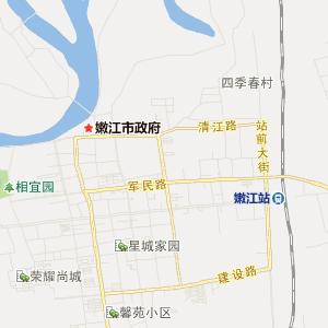 嫩江市银行地图